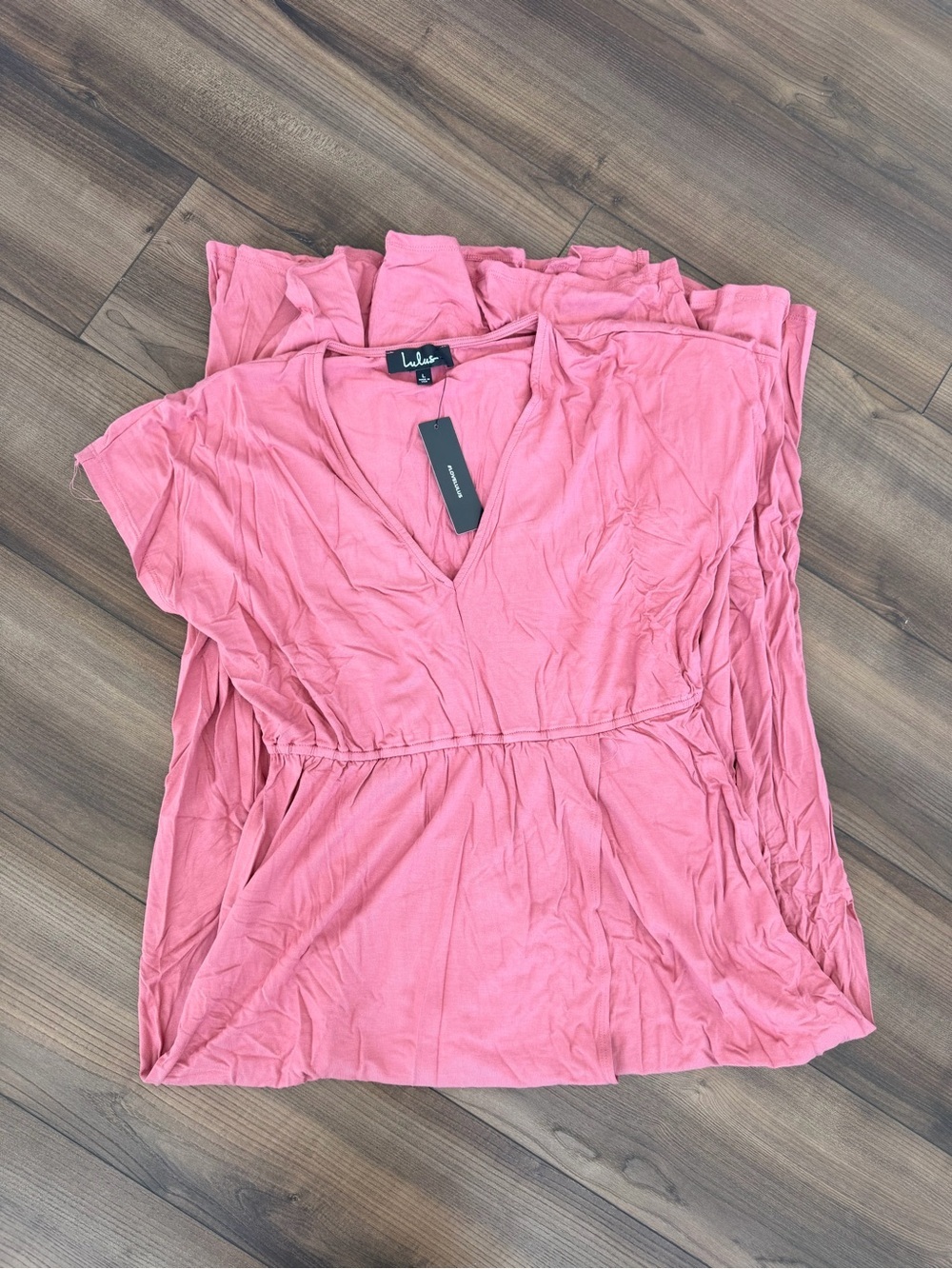NWT Lulus Easy for Me Rusty Rose Short Sleeve Maxi Dress - Picture 3 of 5